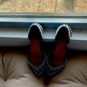 Stuart weitzman blue pink silver beautiful